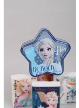 Disney Licensed Elsa Frozen Tip Pen 0.7 Mm, Star Design Pencil Sharpener, Eraser and Pencil Set  - Image 3