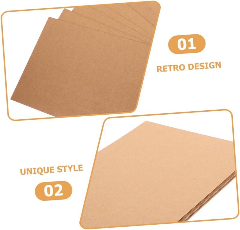5sheets Kraft Cardboard Paper Cardstock for Printing Scrapbooking Art Projects - Image 4