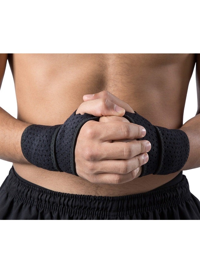 HiRui 2 Pack Wrist Compression Strap and Wrist Brace Sport Wrist Support for Fitness, Weightlifting, Tendonitis, Carpal Tunnel Arthritis, Pain Relief-Wear Anywhere-Adjustable (Black) - Image 2