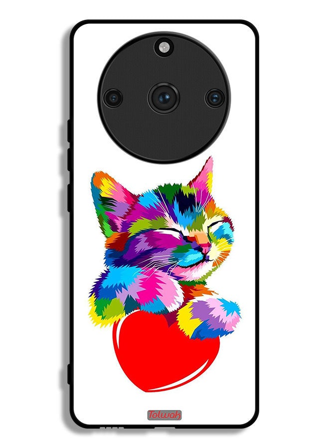 Tolwak Realme 11 Pro Protective Case Cover Colourful Kitten - Image 1