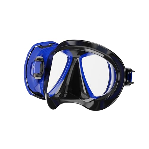 Mares ForceX LS Dual Lens Wide View Mask for Scuba Diving Snorkeling Freediving Spearfishing with Storage Box BlueBlack - Image 3