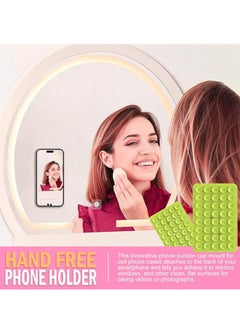Mmmon Silicone Suction Cup Phone Case Mount Double Sided,Phone Accessories Hands-Free Strong Grip Holder for Selfies and Videos, Silicon Phone Stand for iPhone and Android(Green)  - Image 3