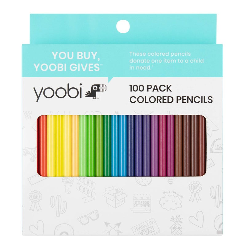 Yoobi Colored Pencils Set Multicolor Pack of 100 YOOB1202562
