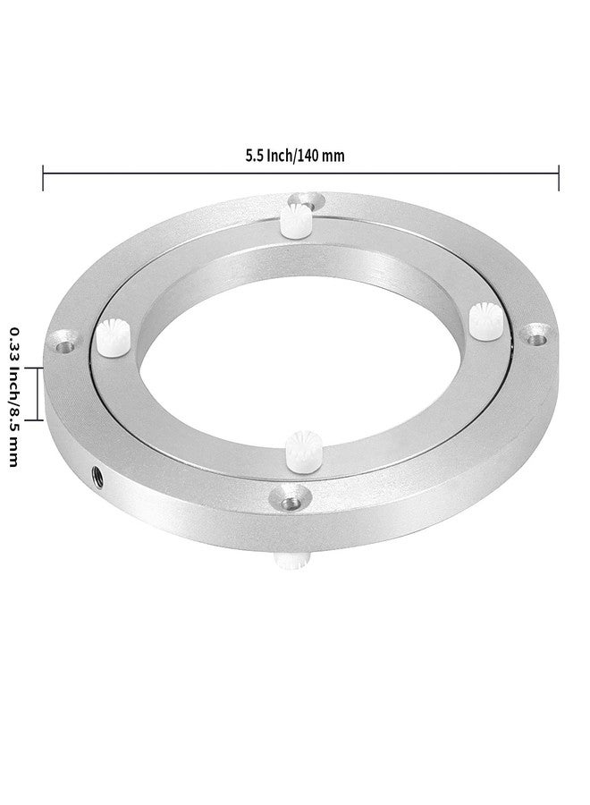 MUKLEI 3 Pack 5.5 Inch Aluminium Alloy Turntable Bearings, Heavy Duty Lazy Susan Hardware Rotating Bearing Turntable for Rounding Dining Table, 110 lbs Max Load Bearing Capacity - Image 2