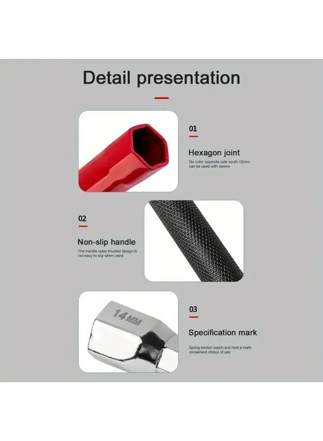 6 Pcs Sink Wrench Set Faucet Valves Installation Water Pipe Spanner Socket Kit - Image 3