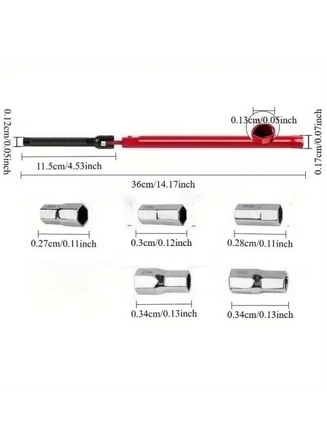 6 Pcs Sink Wrench Set Faucet Valves Installation Water Pipe Spanner Socket Kit - Image 5