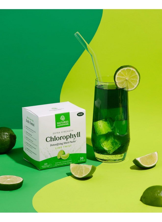 Nature's Sunshine Chlorophyll Stick Packs: Supercharge Your Detox and Boost Gut Health in Convenient, Delicious Stick Packs (Lime Twist) - Image 3