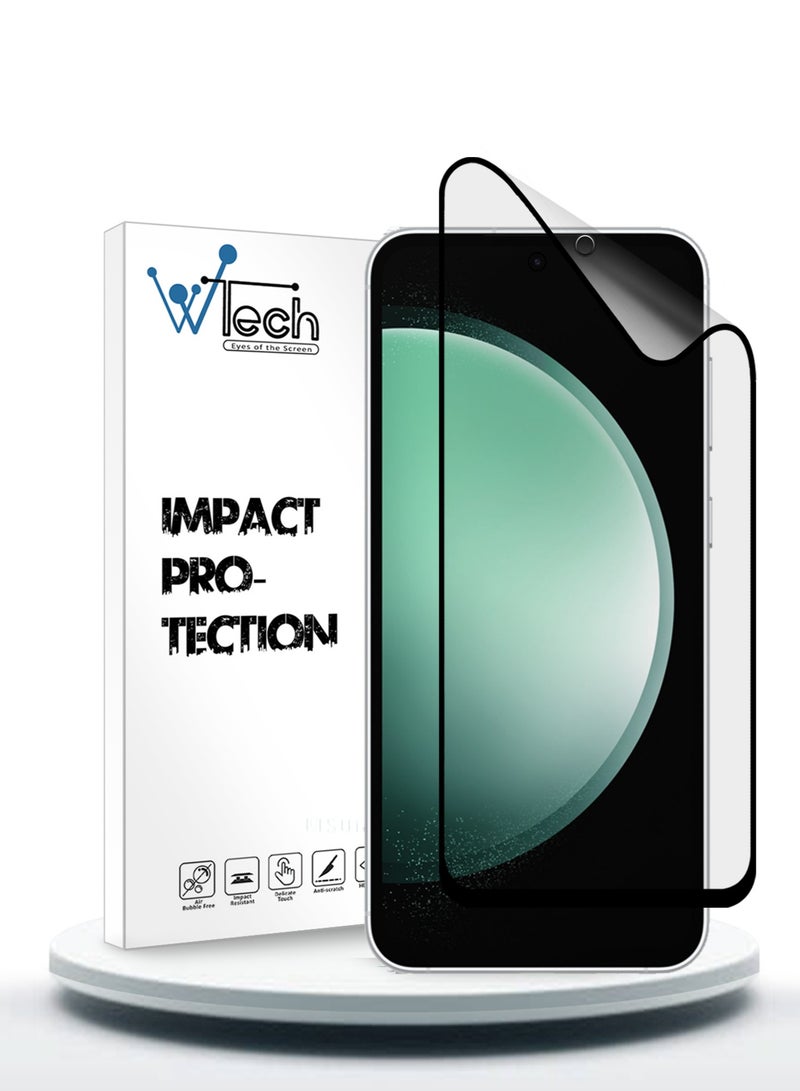 Wtech Samsung Galaxy S23 FE 5G 2023 Nano Ceramic Full Glue Full Cover Matte Flexible Screen Protector (MSCNMN) -  Clear/Black - Image 1