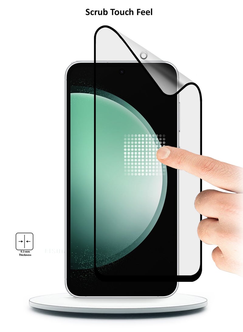 Wtech Samsung Galaxy S23 FE 5G 2023 Nano Ceramic Full Glue Full Cover Matte Flexible Screen Protector (MSCNMN) -  Clear/Black - Image 3