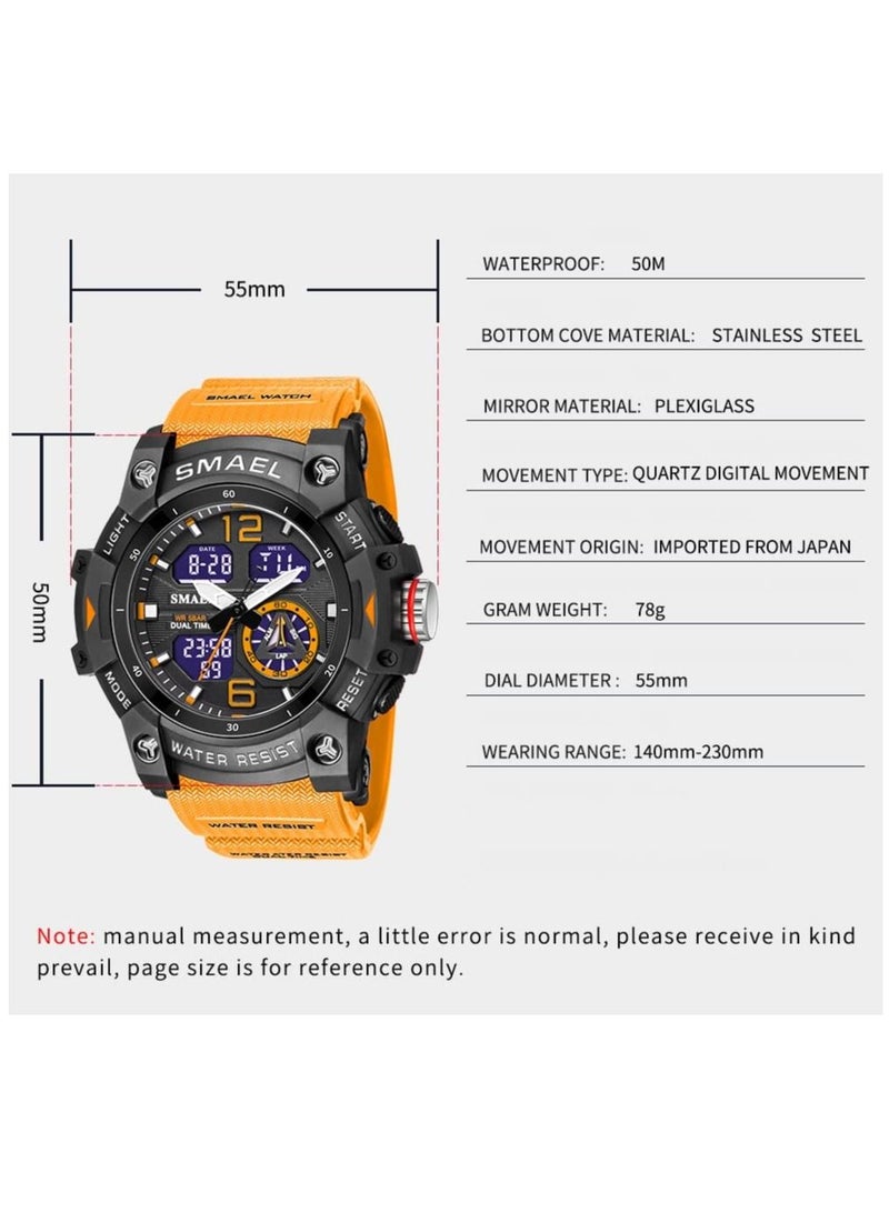 SMAEL Outdoor Sports Digital Watch Wristwatch LED Stopwatch Waterproof - Image 5