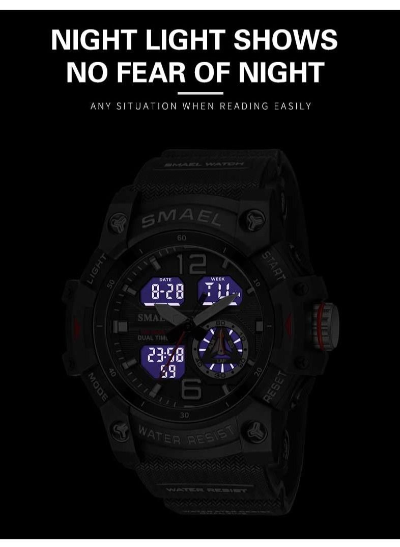 SMAEL Outdoor Sports Digital Watch Wristwatch LED Stopwatch Waterproof - Image 4