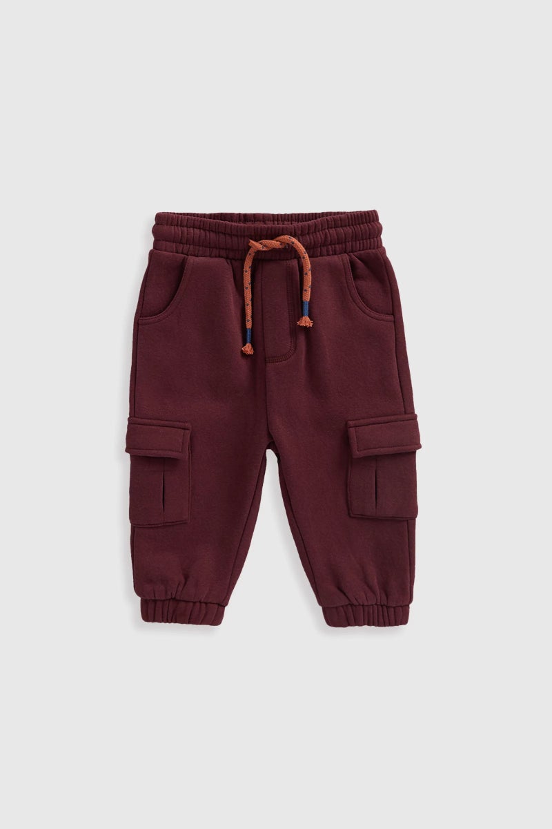mothercare Burgundy Cargo Joggers