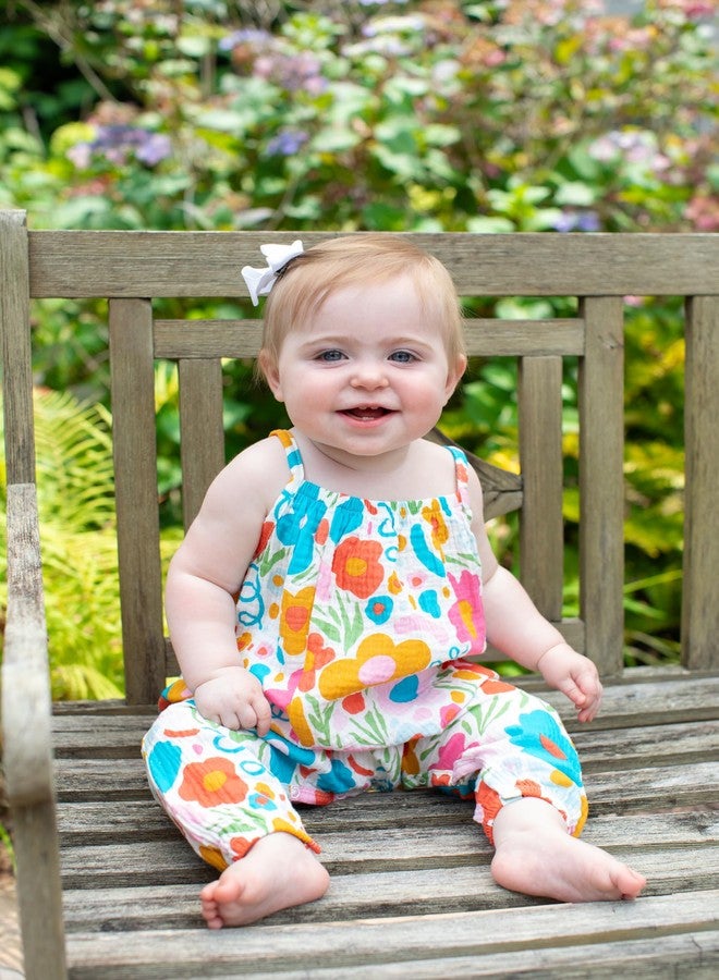 Mud Pie Baby Girl Floral Printed Longall; 6-9 Months - Image 4