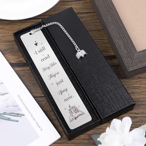 Shejdgart Fairytales Metal Bookmark Gifts - Spicy Funny Bookmarks for Book Lovers Women Girls, Beautiful Book Mark with Pendant, Unique Halloween Thanksgiving Christmas Graduation Gift - Image 5
