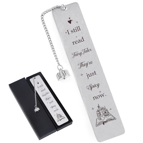Shejdgart Fairytales Metal Bookmark Gifts - Spicy Funny Bookmarks for Book Lovers Women Girls, Beautiful Book Mark with Pendant, Unique Halloween Thanksgiving Christmas Graduation Gift - Image 1