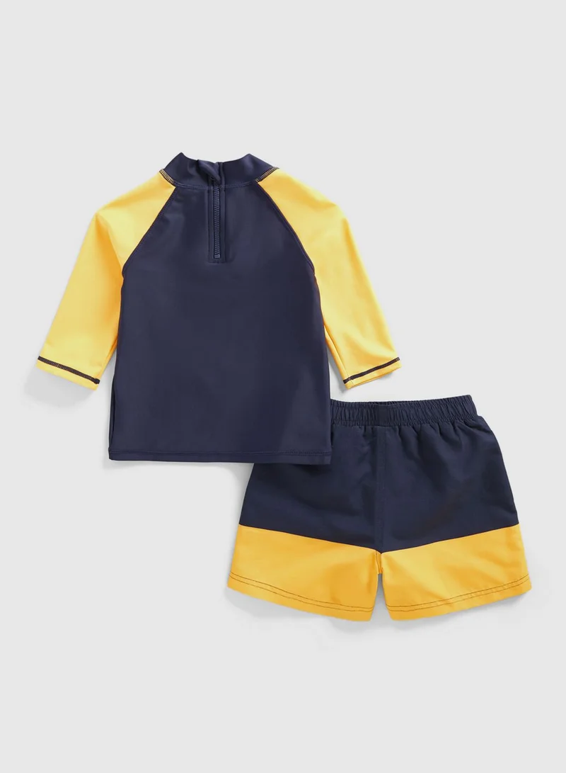 mothercare Tiger Sunsafe Rash Vest and Woven Shorts