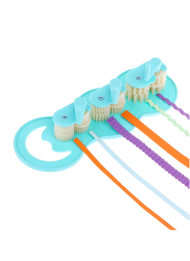 SYOSI Paper Quilling Crimper Tool Slip Wave Shaper Making Tool for DIY Quilling Crafts Paper Crimper for Quilling Papercraft Create Beautiful Fold and Wave Effects for Kids Craft Household Blue  - Image 3