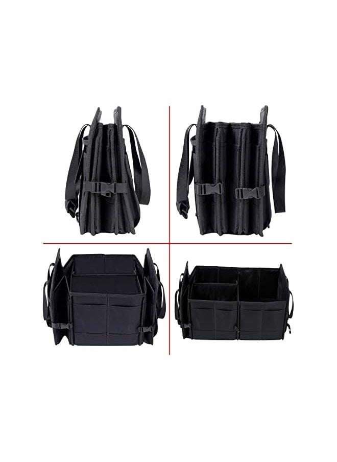 AUTOARK - Multipurpose Car Trunk Organizer with Straps,Non-Slip Waterproof Bottom,Durable Collapsible Adjustable Compartments Cargo Storage,Upgraded Handle,AK-072 - Image 1