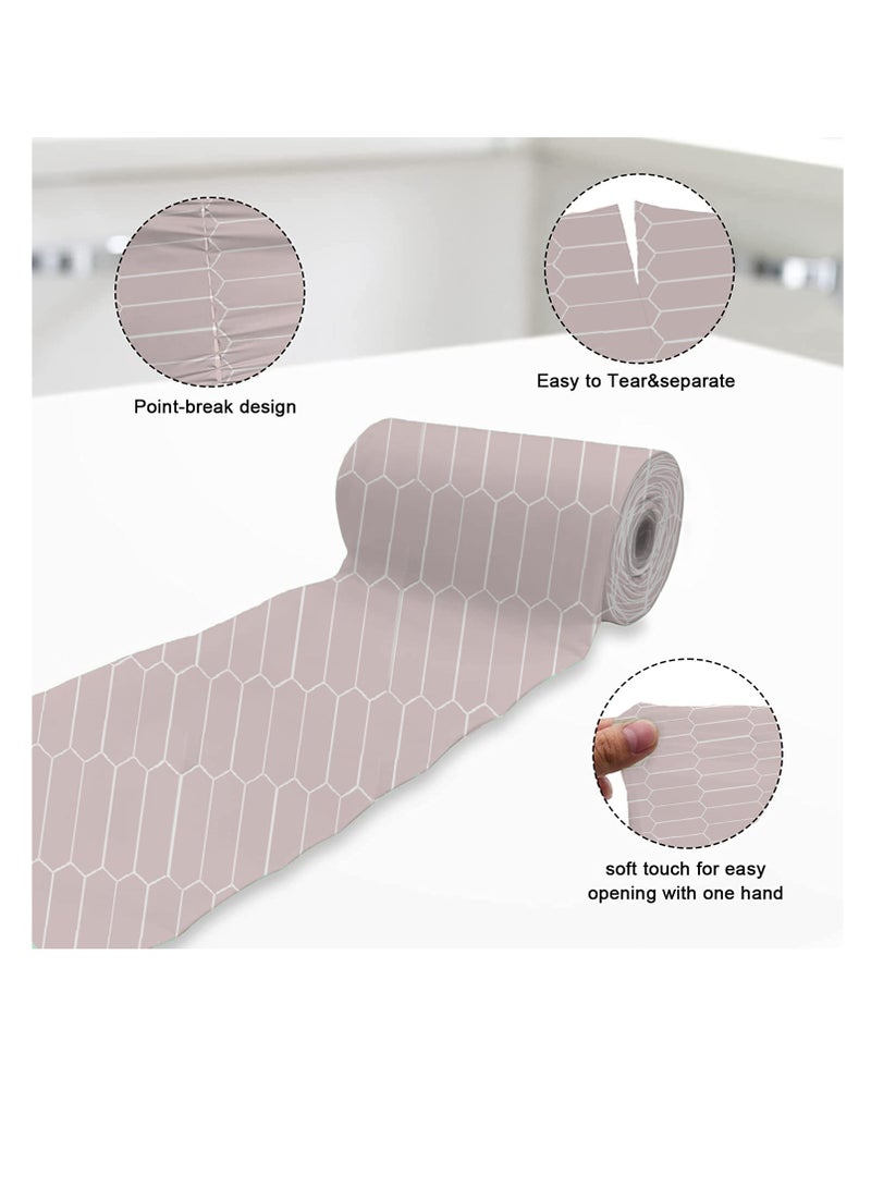 LuQu أكياس حفاضات الأطفال القابلة للتصرف، أكياس نفايات قابلة للتحلل 10 لفات إعادة تعبئة/150 كيس مع موزع، التخلص من الحفاضات بشكل مريح وسريع، بدون رائحة (وردي) - Image 4