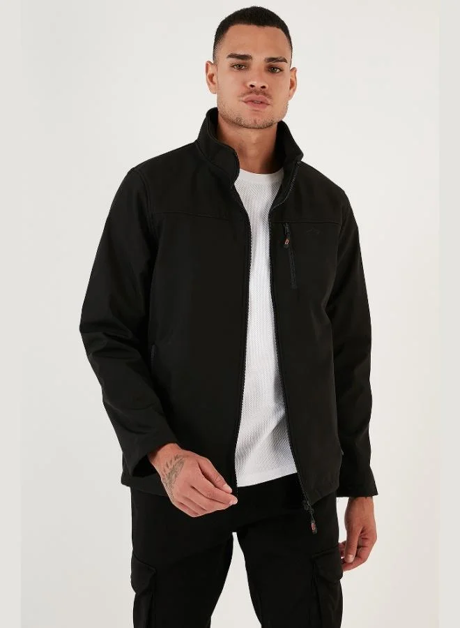 Buratti Buratti Water Repellent Slim Fit Stand Collar Softshell Jacket Men's Jacket 649003