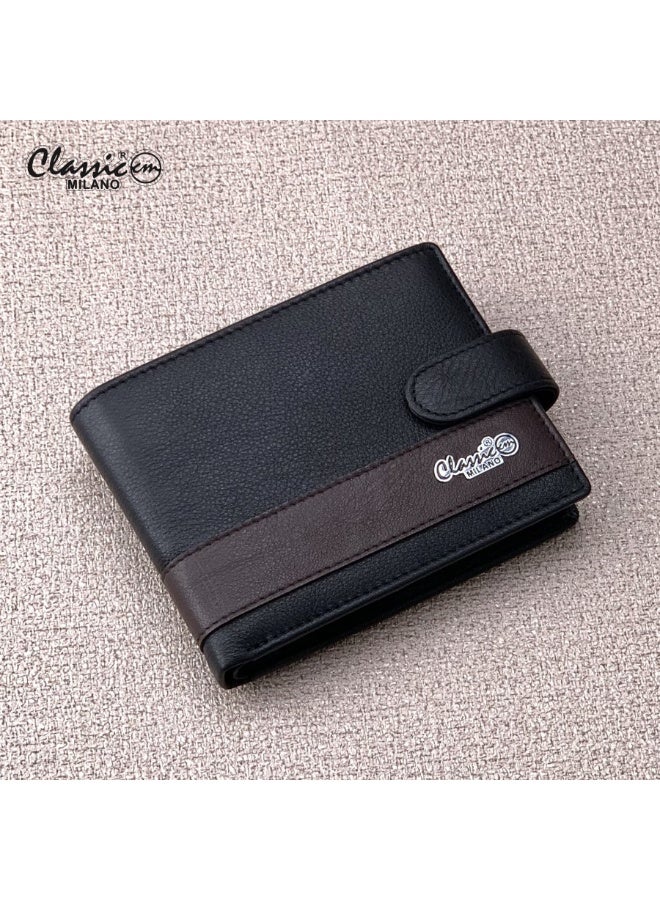 Classic Milano Genuine Leather Wallet for Men – Slim Bifold Men’s Wallet with RFID Blocking, Multiple Card Slots – Stylish Mens Purse Wallets Gift for Husband, Father - Image 1