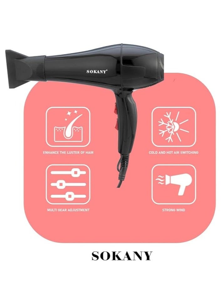 sokany Professional Hair Dryer -2200W Black - Image 2