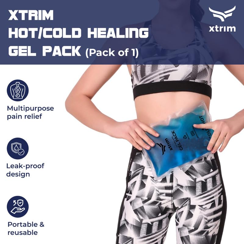 Vifitkit VFK by Xtrim Reusable Hot and Cold Gel Pack, Pack of 1, Ice Pack Bag for Relief - Multi-Purpose Hot and Cold Therapy Gel Ice Pack, Hot Bag Gel Healing Pad for Pain Relief - Image 2