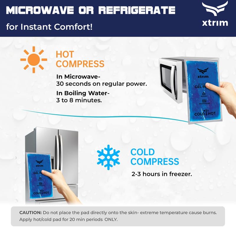 Vifitkit VFK by Xtrim Reusable Hot and Cold Gel Pack, Pack of 1, Ice Pack Bag for Relief - Multi-Purpose Hot and Cold Therapy Gel Ice Pack, Hot Bag Gel Healing Pad for Pain Relief - Image 5