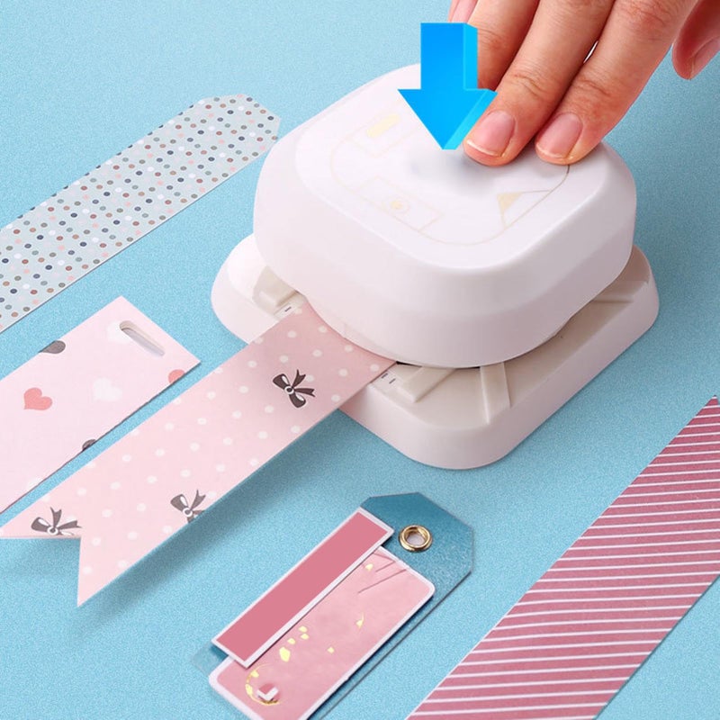 ABS 4 In 1 Tag Punch Tool For Scrapbooking Card Making With Round And Elliptical Holes - Image 4