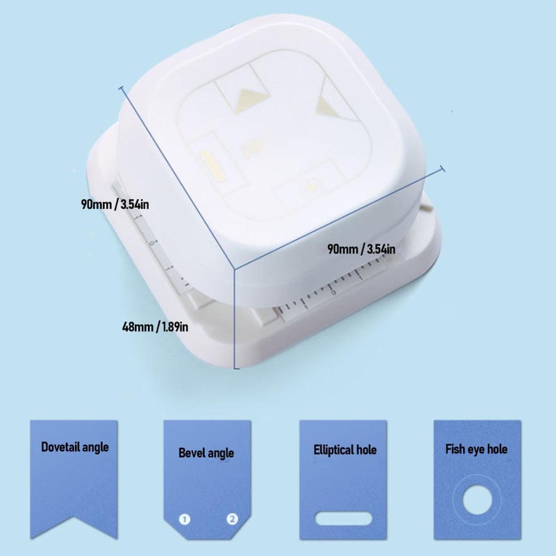 ABS 4 In 1 Tag Punch Tool For Scrapbooking Card Making With Round And Elliptical Holes - Image 3