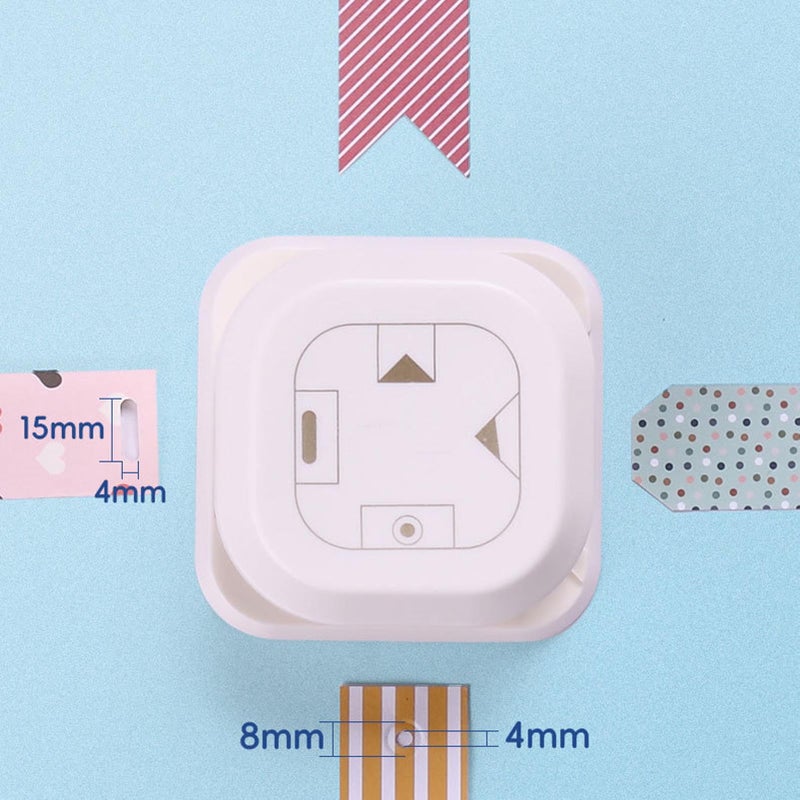 ABS 4 In 1 Tag Punch Tool For Scrapbooking Card Making With Round And Elliptical Holes - Image 5