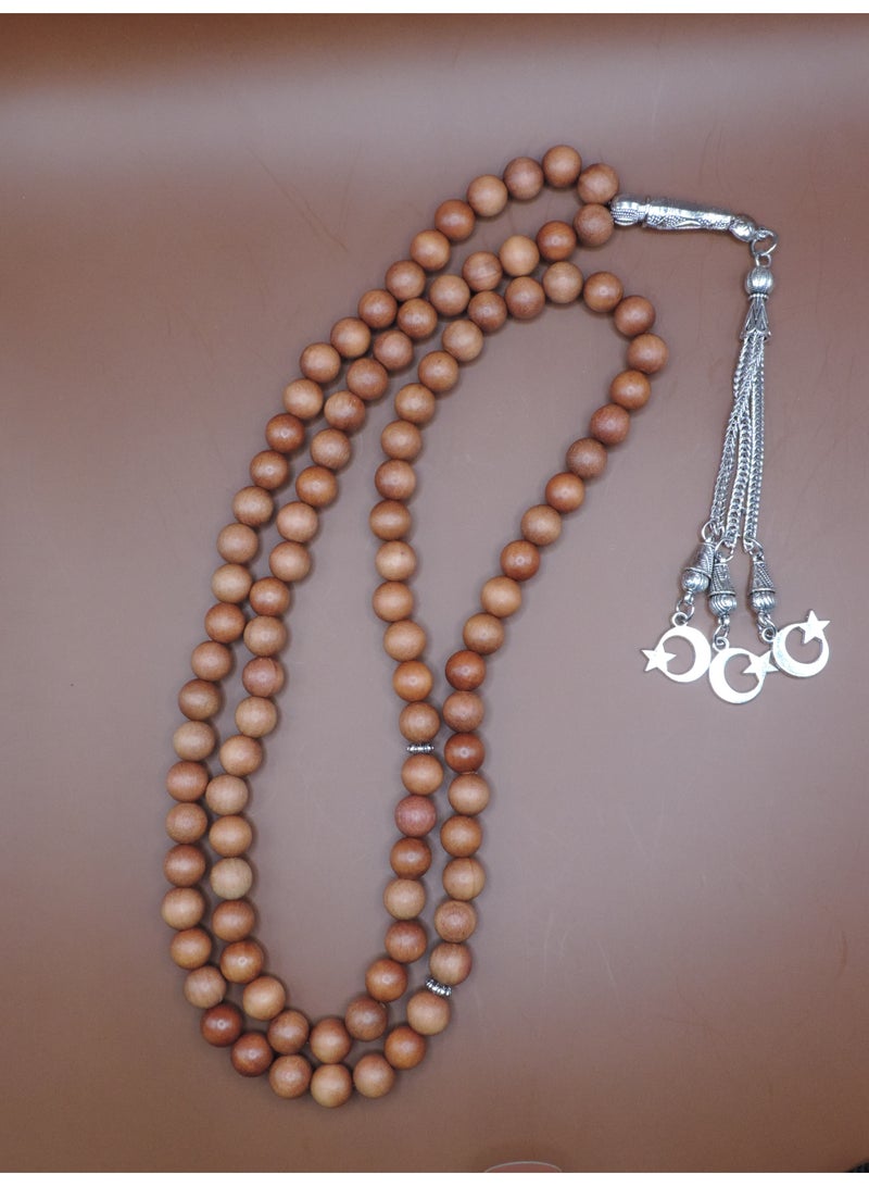 Kamins Collection 99-Bead Natural Sandalwood Tasbih (8mm) / The Complete Remembrance - Image 2