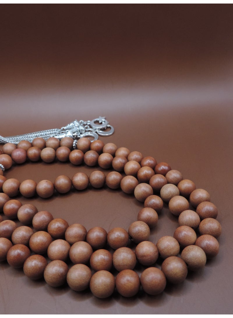 Kamins Collection 99-Bead Natural Sandalwood Tasbih (8mm) / The Complete Remembrance - Image 3