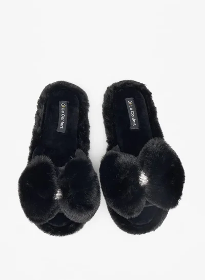 لو كونفورت Faux Fur Textured Bedroom Slippers