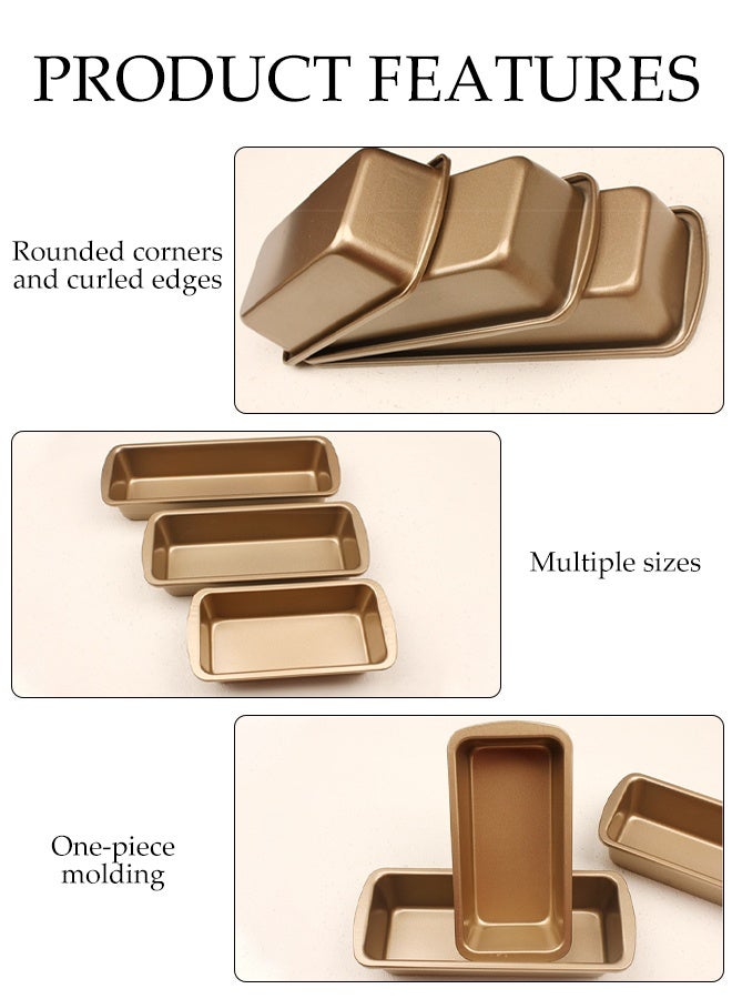 DUNISO 3 Pack Non-Stick Bread Loaf Pans Rectangular Cake Mold Pan Carbon Steel Oven Toast Box Rust Resistant Warp Free Bread Baking Tray for Baking Flawless Cakes, Loaves, Banana Bread and Date Palm Pound Cake  - Image 2