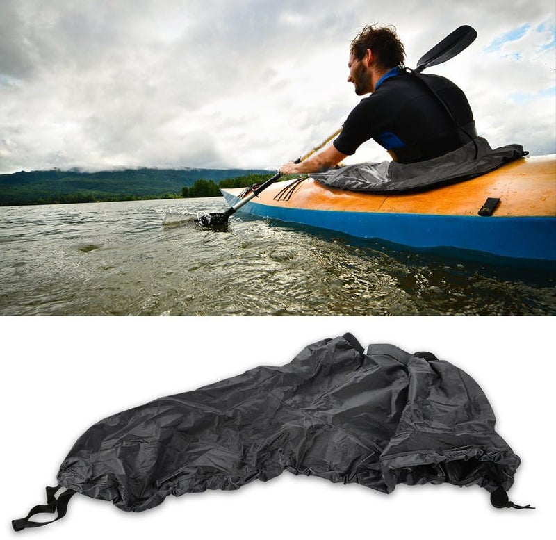 GOTOTOP Kayak Spray Skirts Adjustable Nylon Kayak Spray Skirt Cover Water Accessory(Gray) - Image 2