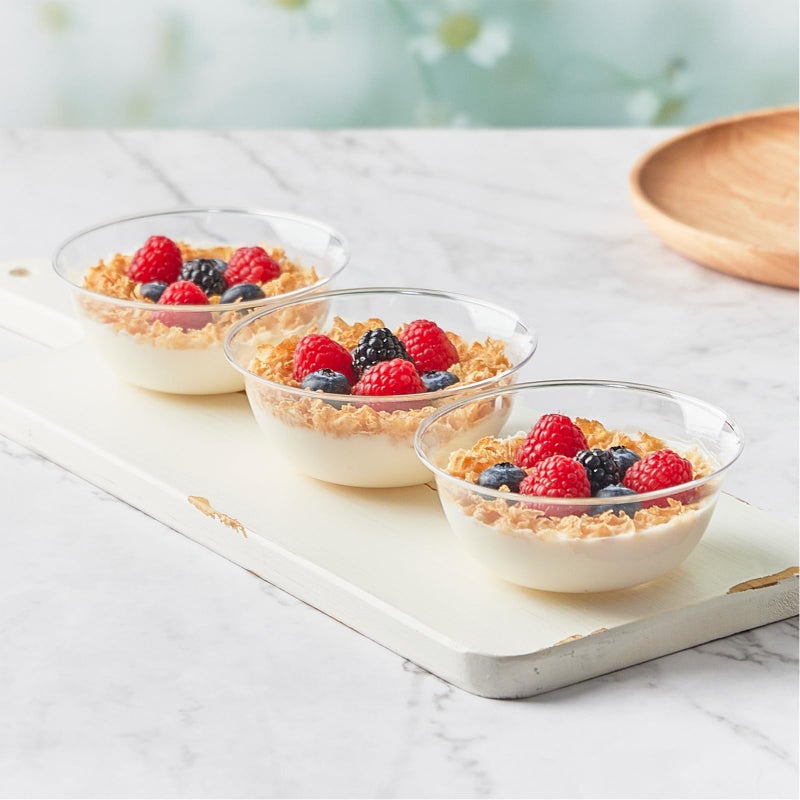 Qeirudu 10 oz Small Clear Plastic Bowls, 60 Pack Disposable Hard Plastic Party Serving Bowls for Salads, Ice Creams, Fruit, Desserts, Parfaits, Snacks - Image 5
