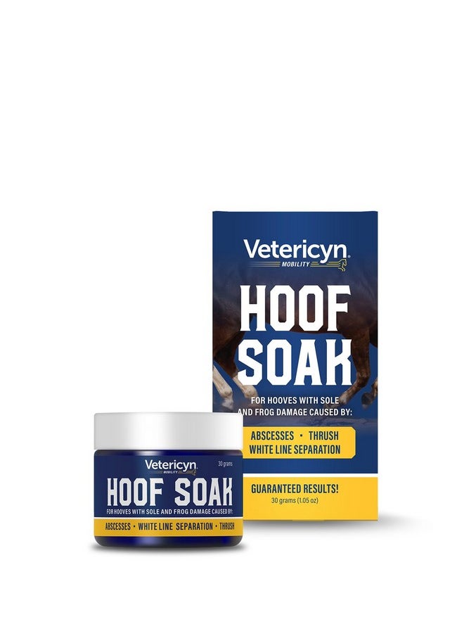Vetericyn Hoof Soak For Hooves With Sole And Frog Damage Caused By Abscesses, White Line Separation, And Thrush. 30 Grams, 1 Pack 