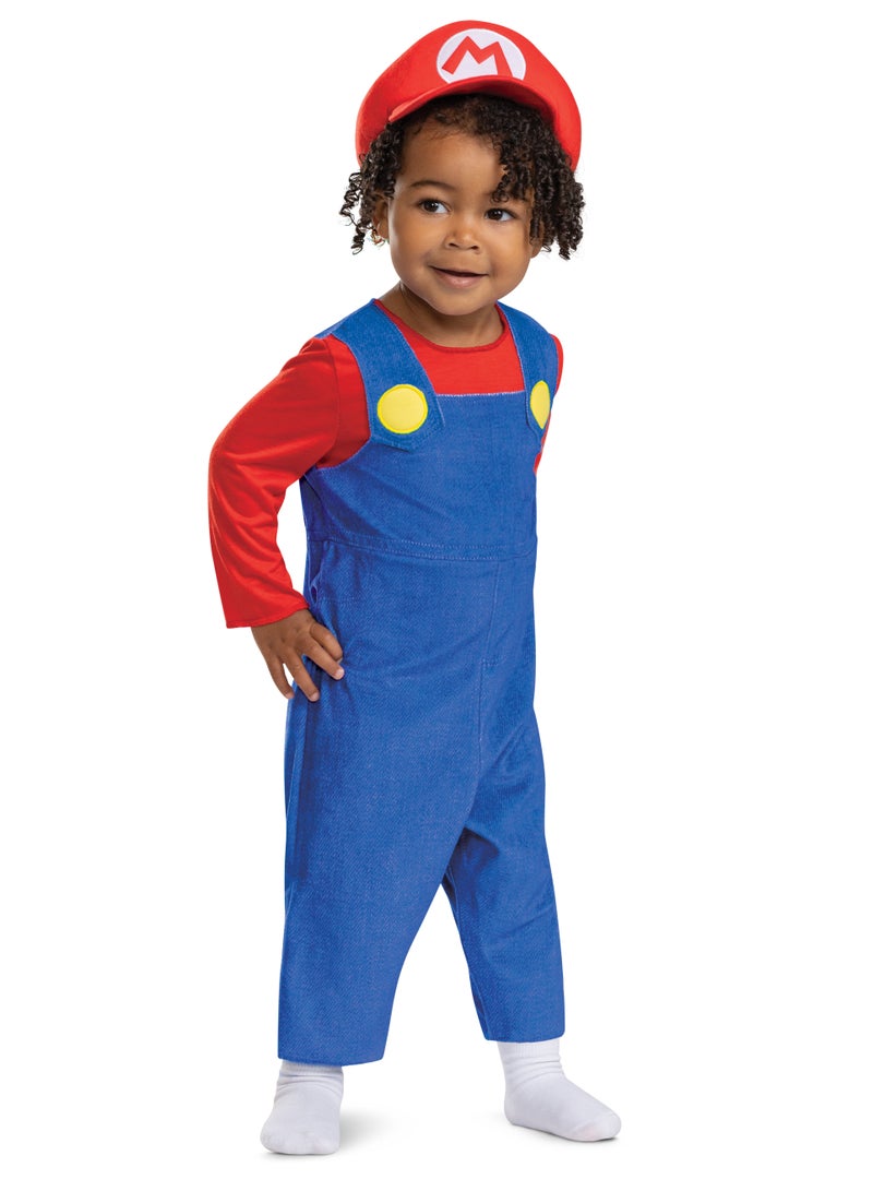 Party Centre Infant Mario Costume, Official Super Mario Bros Outfit for Babies, Mario - Image 2