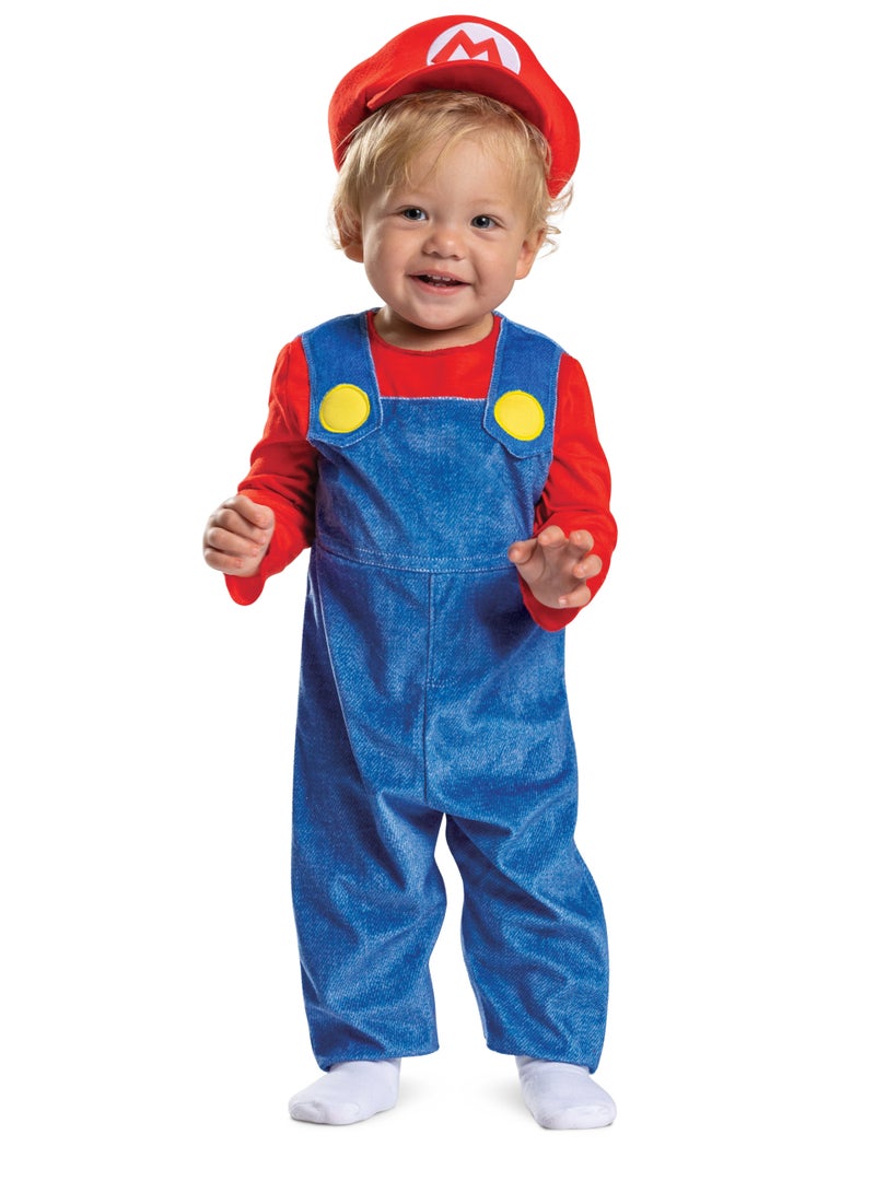 Party Centre Infant Mario Costume, Official Super Mario Bros Outfit for Babies, Mario - Image 4