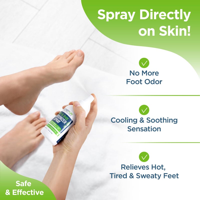 Rocket Pure Natural Foot and Shoe Deodorizer Spray, Deodorant and Odor Eliminator for Smelly Feet, Smell Remover, Formulated with Essential Oils, Made in the USA, Mint, 4 fl oz (Pack of 1) - Image 5