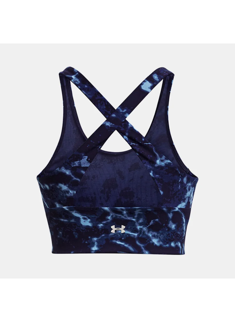 UNDER ARMOUR Women's Project Rock Lets Go Crossover Printed Sports Bra