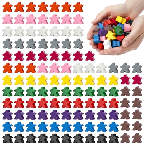 Arrowbash 120 Pcs Wooden Meeples Colorful Meeples Pieces Games Accessories Family Board Game Tokens Player Pieces Creative Projects - Image 1