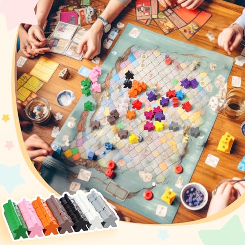 Arrowbash 120 Pcs Wooden Meeples Colorful Meeples Pieces Games Accessories Family Board Game Tokens Player Pieces Creative Projects - Image 5