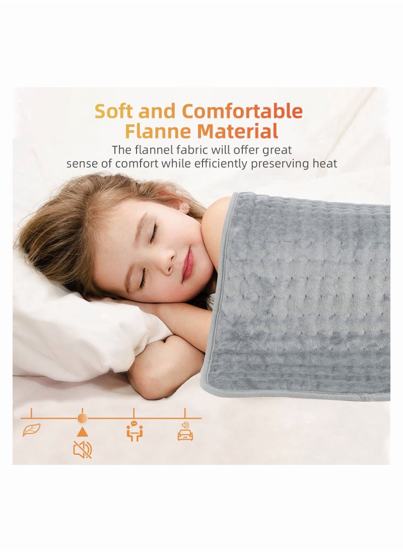 Faylor - Heating Pad Electric for Pain Relief of Back Neck and Shoulder 6 Electric Temperature Options 4 Temperature Settings Auto Shut Off (15.9 x 29.1 inches Heated Pad) - Image 1