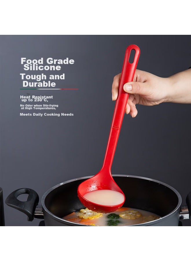 Ballarini Ballarini Silicone Soup Ladle, Large Size, Non-stick Pan Specific, Heat-resistant, Kitchen Household Food-grade Silicone Soup Spoon - Image 3