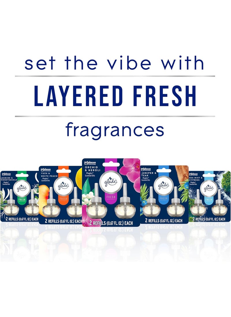 Glade Glade PlugIns Refills Air Freshener Jasmine  Honeysuckle Scented and Essential Oils for Home and Bathroom 067 Fl Oz 5 Count  - Image 5