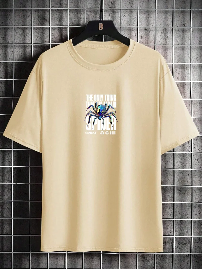 دوغ فش Oversize Printed Beige Color Casual T-Shirt Cotton