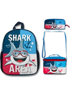 Famebag Shark Kindergarten Bag Nutrition Pen Bag Set  - Image 1