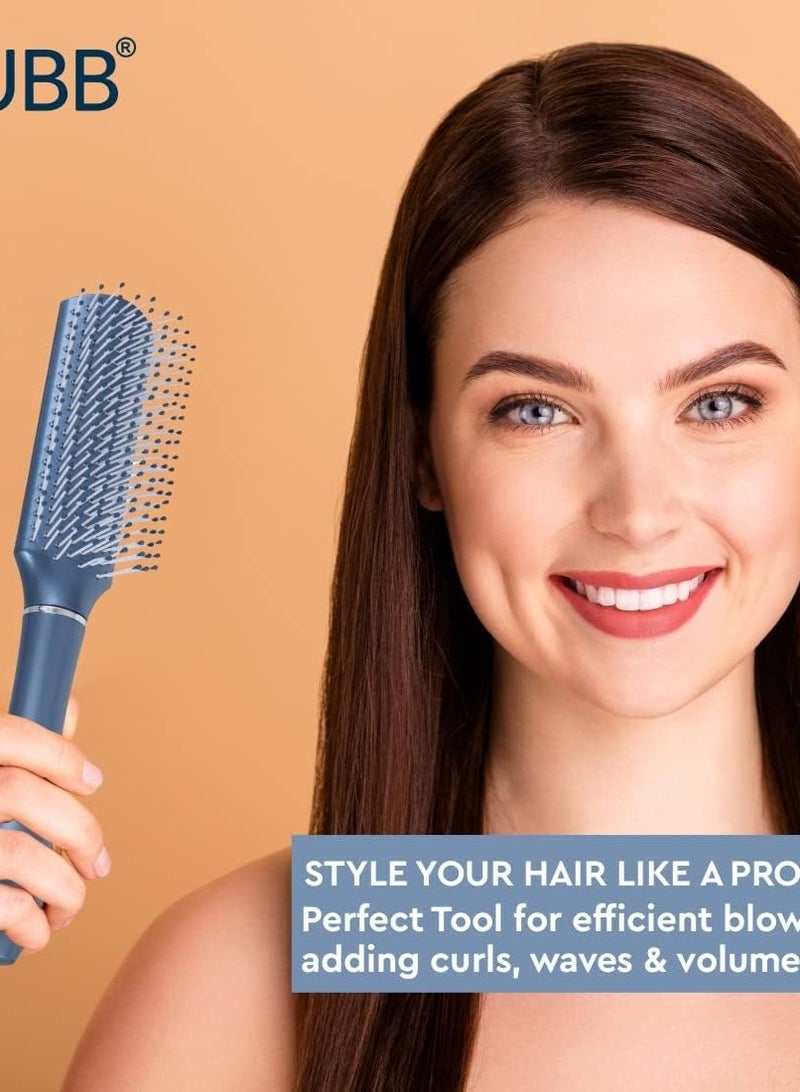 غوب فرشاة تصفيف الشعر من GUBB للرجال والنساء - صففي شعرك بشكل مثالي! شعيرات ناعمة ومرنة - مناسبة لجميع أنواع الشعر - فرشاة شعر مسطحة... - Image 1